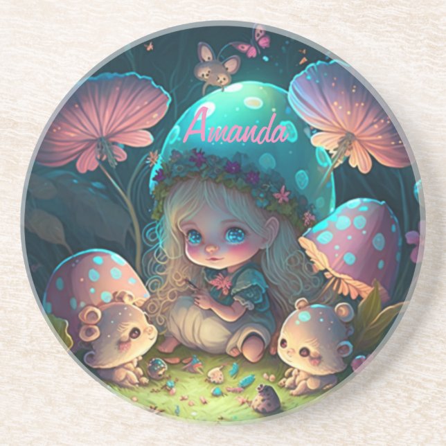 Dessous De Verre En Grès Moments d'elfe magique (Devant)