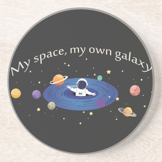 Dessous De Verre En Grès Mon espace, ma propre galaxie (Devant)
