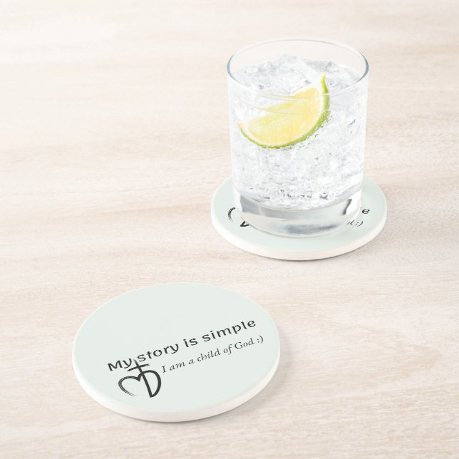 Dessous De Verre En Grès Mon histoire est simple (Côté)