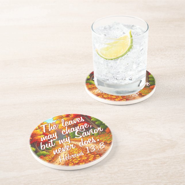 Dessous De Verre En Grès Mon sauveur ne change jamais (Côté)