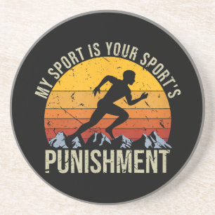 Dessous De Verre En Grès Mon Sport Est Votre Punition Sportive Cross Cou