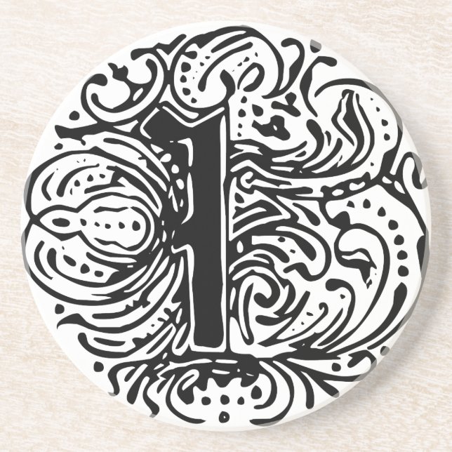 Dessous De Verre En Grès Monarchie "I" (Devant)