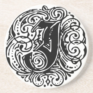 Dessous De Verre En Grès Monarchie "J"