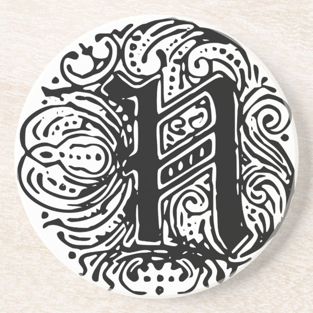 Dessous De Verre En Grès Monarchie "N" (Devant)