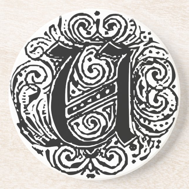 Dessous De Verre En Grès Monarchie "U" (Devant)