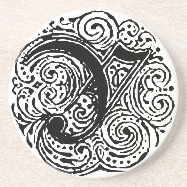 Dessous De Verre En Grès Monarchie "Y" (Devant)