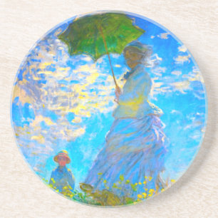 Dessous De Verre En Grès Monet Woman avec un parasol