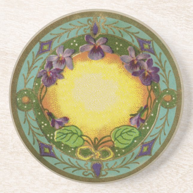 Dessous De Verre En Grès Monogram Belle Epoch French Violet Coaster (Devant)
