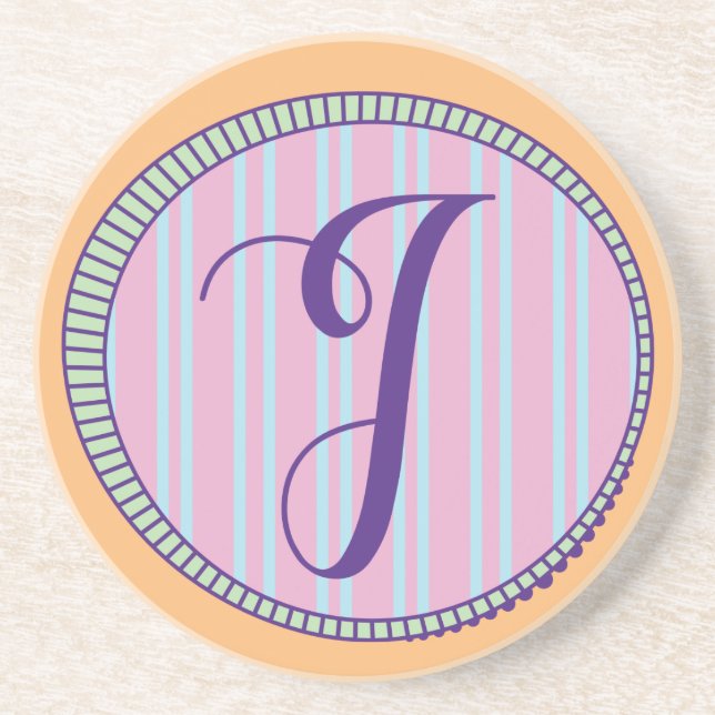 Dessous De Verre En Grès Monogramme I Dessous de verre de grès (Devant)