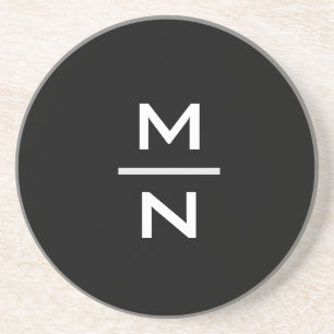 Dessous De Verre En Grès monogramme personnalisé