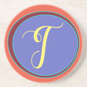 Dessous De Verre En Grès Monogramme T Dessous de verre de grès