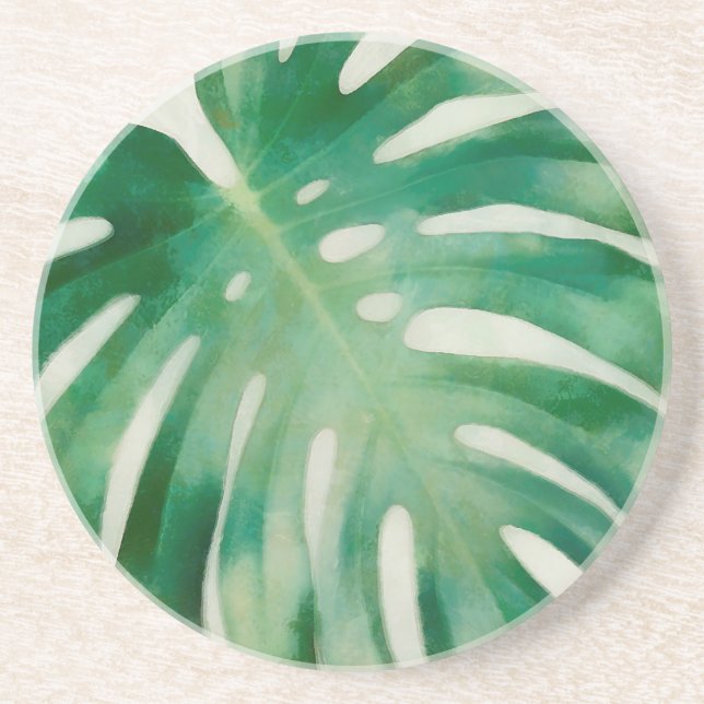 Dessous De Verre En Grès Monstera leaf (Devant)