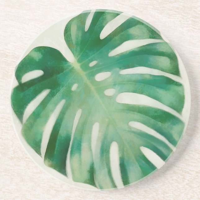 Dessous De Verre En Grès Monstera leaves (Devant)