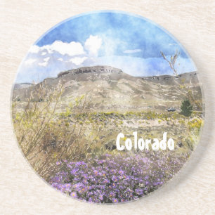 Dessous De Verre En Grès Montagne du Colorado près de Blue Mesa