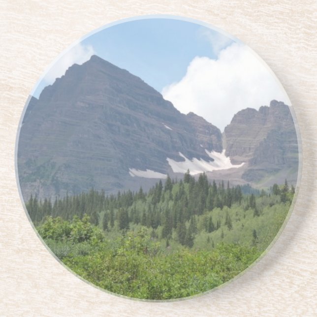 Dessous De Verre En Grès Montagnes (Devant)