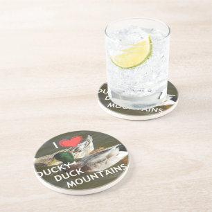 Dessous De Verre En Grès Montagnes de canard Ducky.