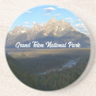 Dessous De Verre En Grès Montagnes de Jackson Hole (Parc national de Grand 
