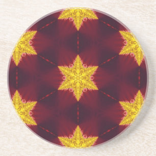 Dessous De Verre En Grès Montagnes russes Golden Stars