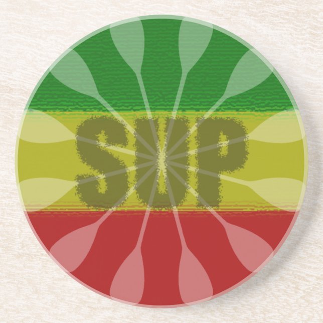 Dessous De Verre En Grès Montez La Pagaie, Paddle Twirl (Devant)