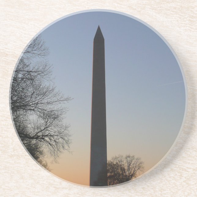 Dessous De Verre En Grès Monument Washington au coucher du soleil à DC (Devant)
