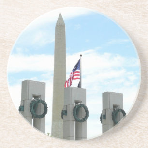 Dessous De Verre En Grès Monument Washington et mémorial de la Seconde Guer