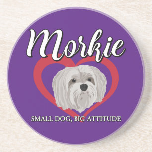 Dessous De Verre En Grès Morkie - Petit chien, grande attitude - 3