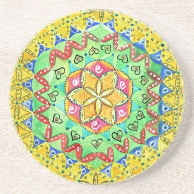 Dessous de verre en grès mosaïque (Devant)