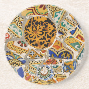 Dessous de verre en grès mosaïque