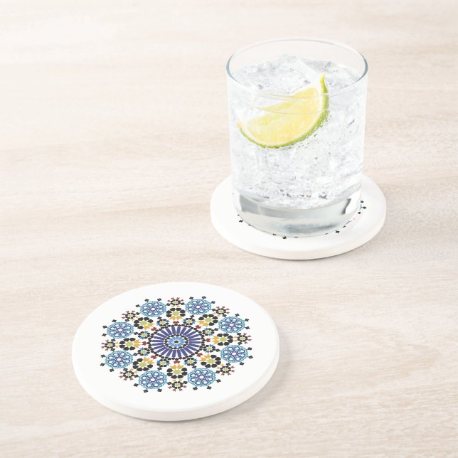 Dessous De Verre En Grès Mosaïque Marocain ! Zellige Marocain (Côté)