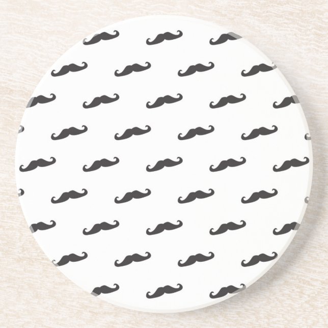 Dessous De Verre En Grès Motif 2 de hippie de moustache (Devant)