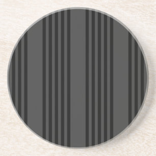 Dessous De Verre En Grès Motif à cinq bandes noir et charbon de bois