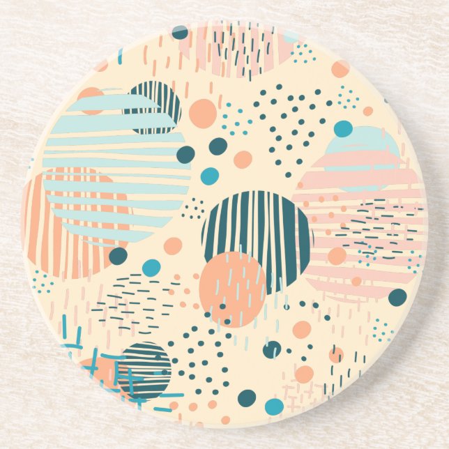Dessous De Verre En Grès Motif à dots branchés lancer oreiller (Devant)