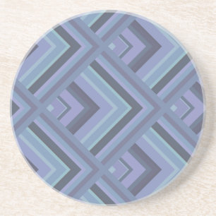 Dessous De Verre En Grès Motif à échelle gris bleu