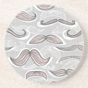 Dessous De Verre En Grès Motif à la mode de moustache