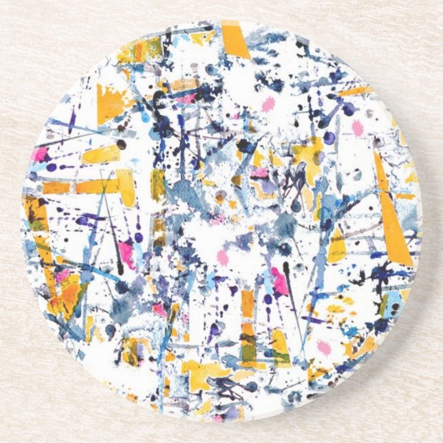 Dessous De Verre En Grès motif Abstrait (Devant)