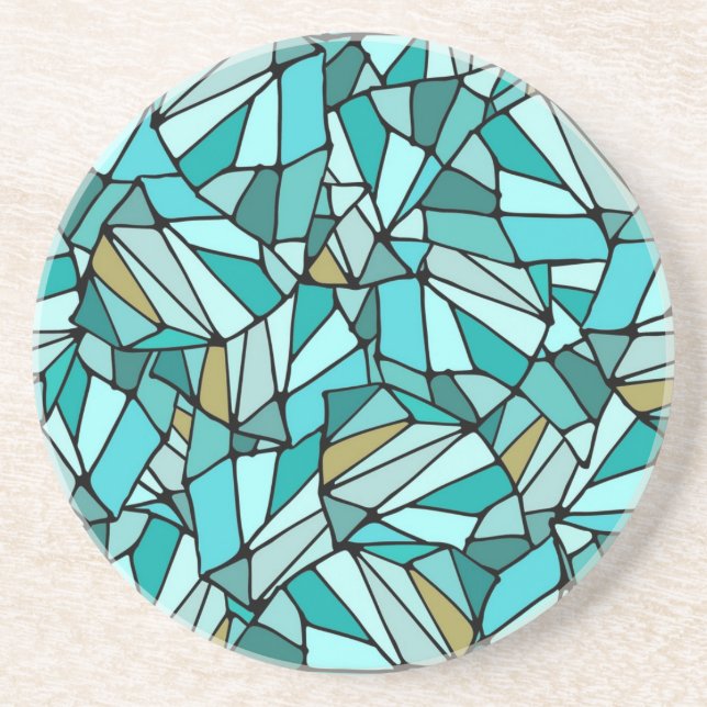 Dessous De Verre En Grès motif Abstrait (Devant)