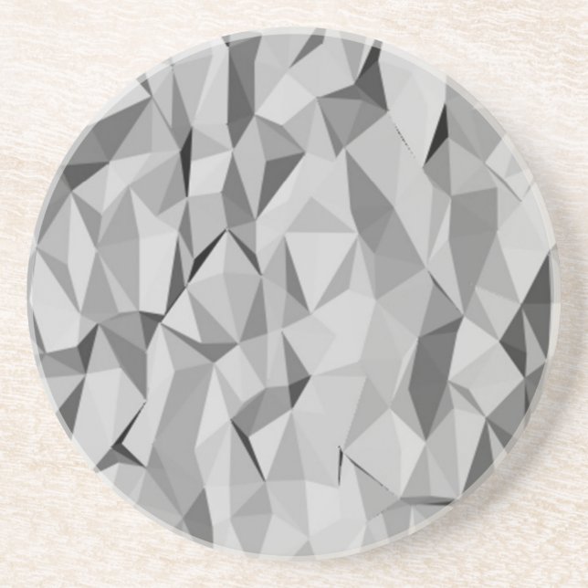 Dessous De Verre En Grès motif abstrait gris (Devant)