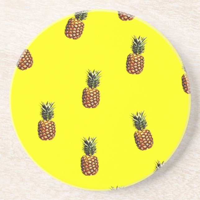 Dessous De Verre En Grès motif ananas (Devant)