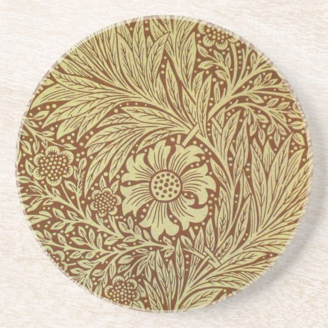 Dessous De Verre En Grès Motif Antique Fleur de Souci de William Morris (Devant)