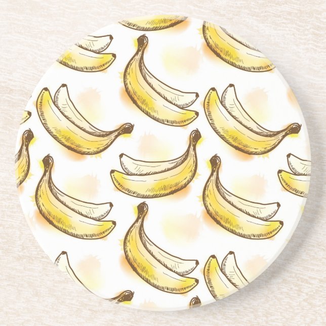 Dessous De Verre En Grès Motif avec la banane (Devant)