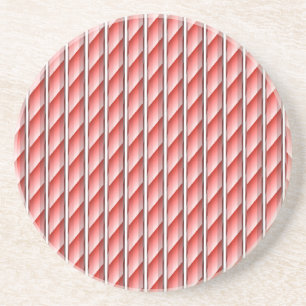 Dessous De Verre En Grès motif blanc rouge