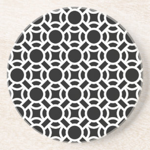 Dessous De Verre En Grès Motif blanc sans couture DIY couleur de fond