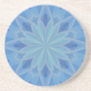 Dessous De Verre En Grès Motif bleu et turquoise 5