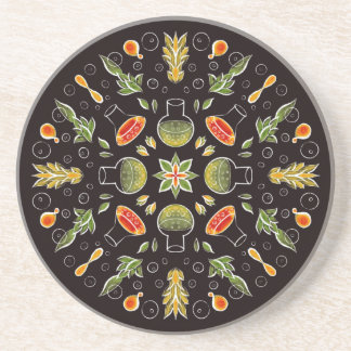 Dessous De Verre En Grès Motif botanique du laboratoire de chimie