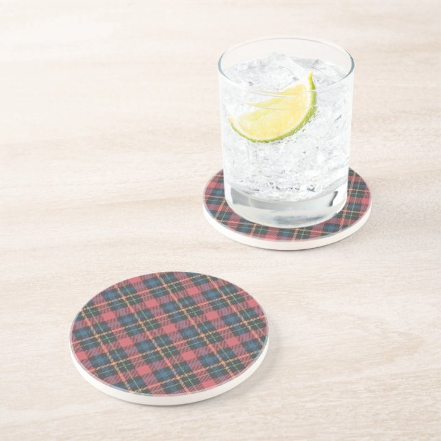 Dessous De Verre En Grès Motif carreaux classique (Côté)