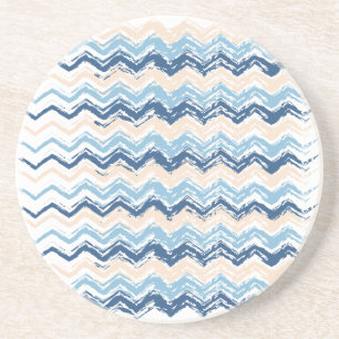 Dessous De Verre En Grès Motif Chevron de l'océan Pacifique