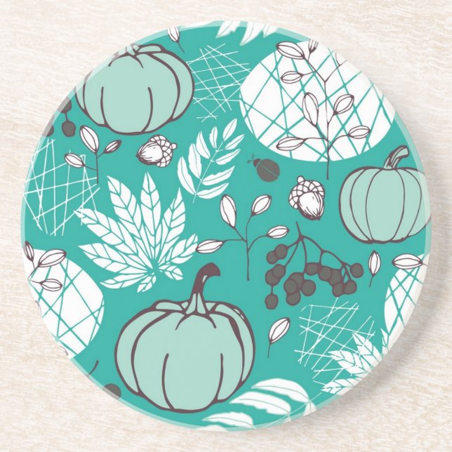 Dessous De Verre En Grès motif citrouille (Devant)