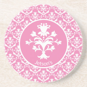 Dessous De Verre En Grès Motif Damas Ornat