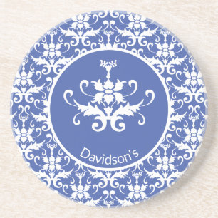 Dessous De Verre En Grès Motif Damas Ornat