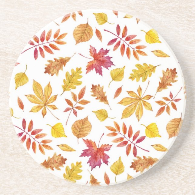 Dessous De Verre En Grès Motif d'automne (Devant)